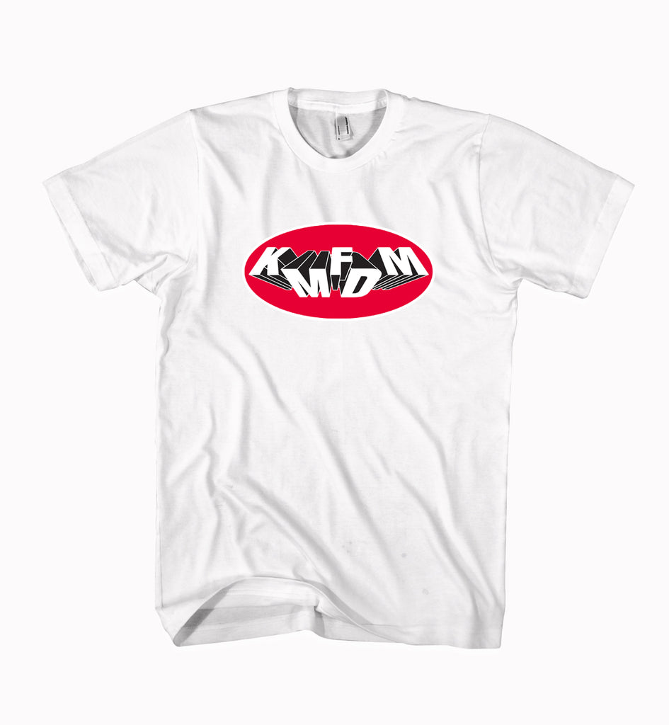 Oval Tumbling Logo Tee - WHITE