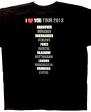 "I (HEART) YOU" European Tour Tee 2013 - EXTREMELY RARE!