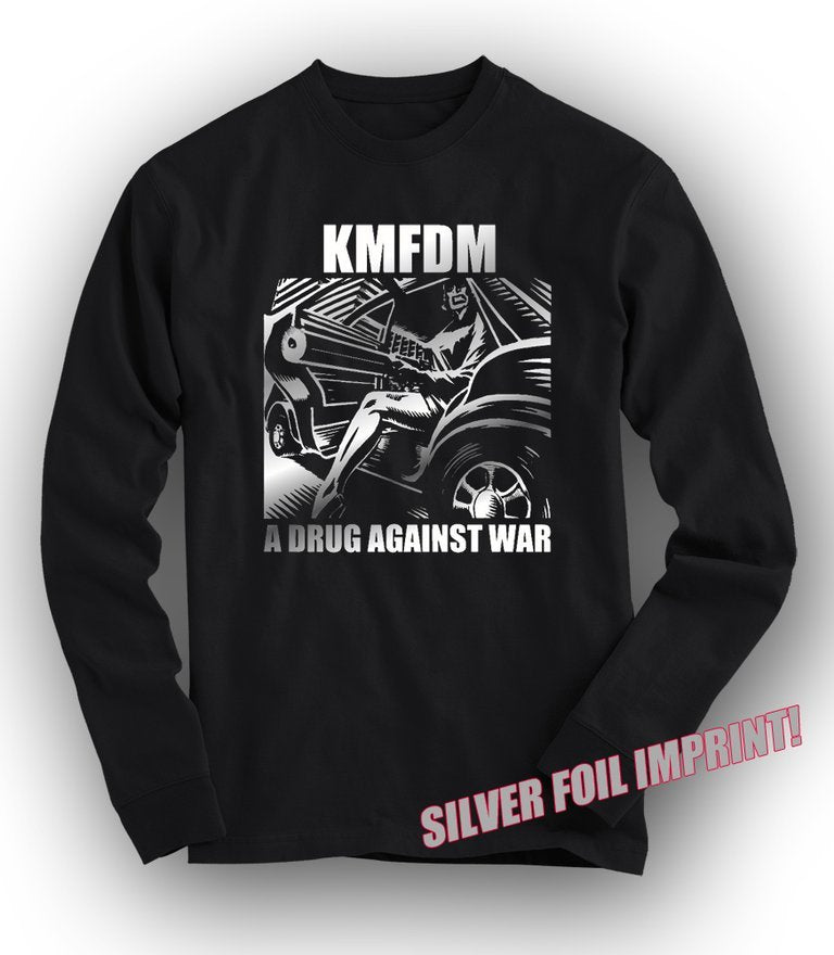 DRUG Silver Foil LONG SLEEVED Tee – kmfdmstore